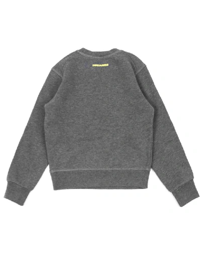 Shop Dsquared2 Grey Cotton Sweatshirt In Grigio