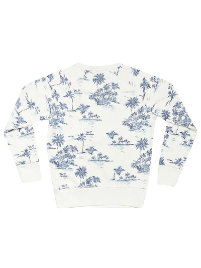 Shop Ao76 Palm Print Sweatshirt In White