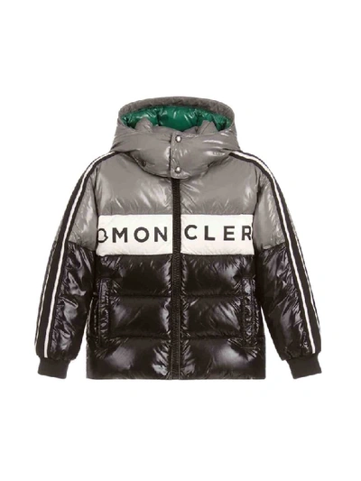 Shop Moncler Febrege Down Jacket In Grigio Nero