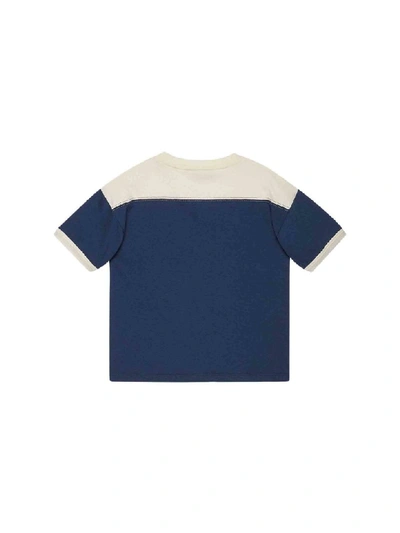 Shop Gucci Cotton T-shirt In Blu