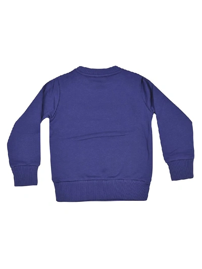 Shop Moncler Logo Sweatshirt In Purple