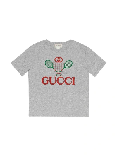 Shop Gucci Gray T-shirt In Grigio