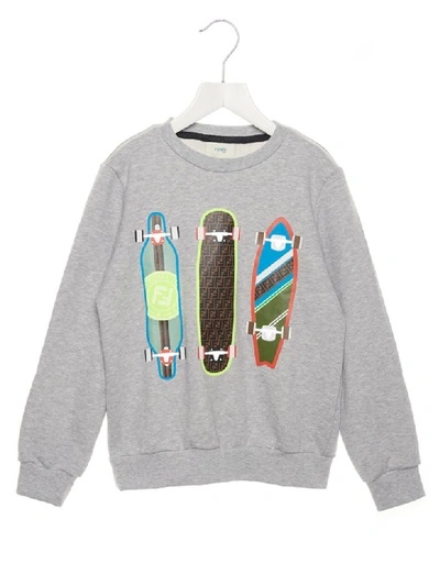 Shop Fendi Skate Sweatshirt In Grey
