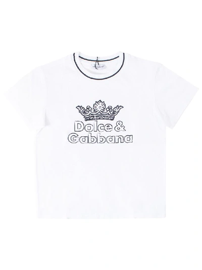 Shop Dolce & Gabbana Kids T-shirt With Print In White