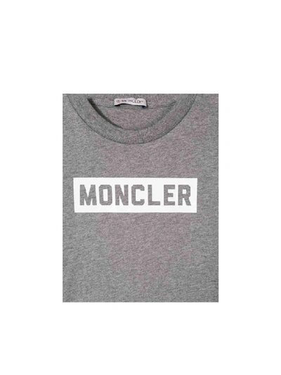 Shop Moncler Cotton T-shirt In Grigio