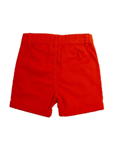 Shop Kenzo Logo Print Shorts In Orange