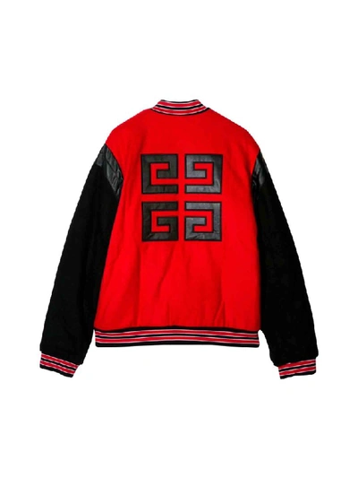 Shop Givenchy Red Jacket In Nero/rosso