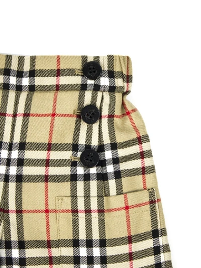 Shop Burberry Icon Stripe Cotton Sailor Trousers In Beige