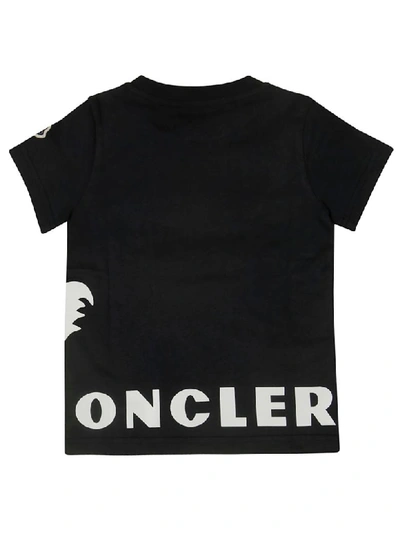 Shop Moncler Printed Short Sleeve T-shirt In Black