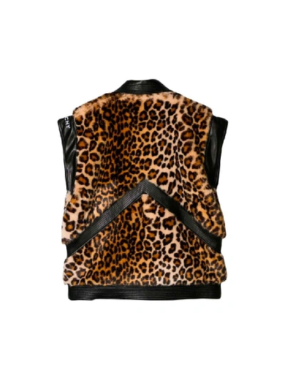 Shop Givenchy Animal Print Fur Vest In Unica