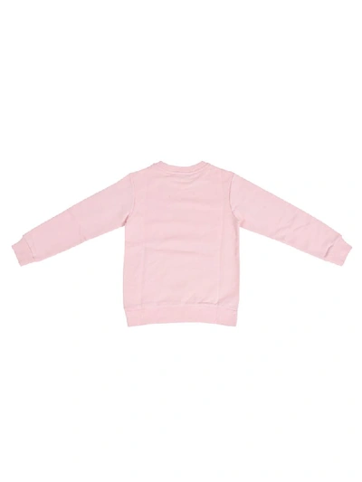 Shop Balmain Logo Sweatshirt In Pink