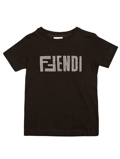 Shop Fendi Double F Logo T-shirt In Black