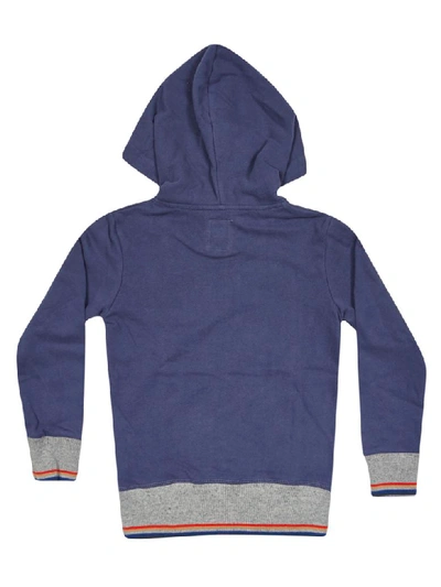 Shop Ao76 Zipped Hoodie In Indigo