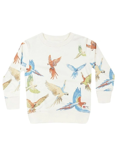 Shop Ao76 Bird Print Sweatshirt In White