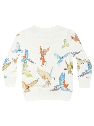 Shop Ao76 Bird Print Sweatshirt In White