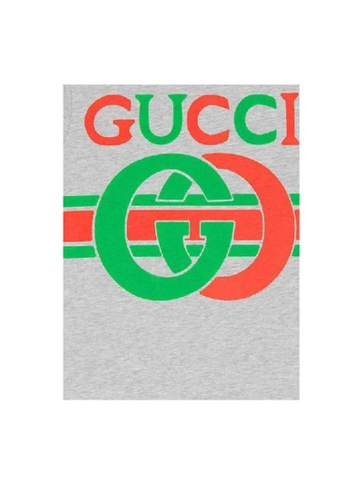 Shop Gucci Cotton Interlock G T-shirt In Grigia