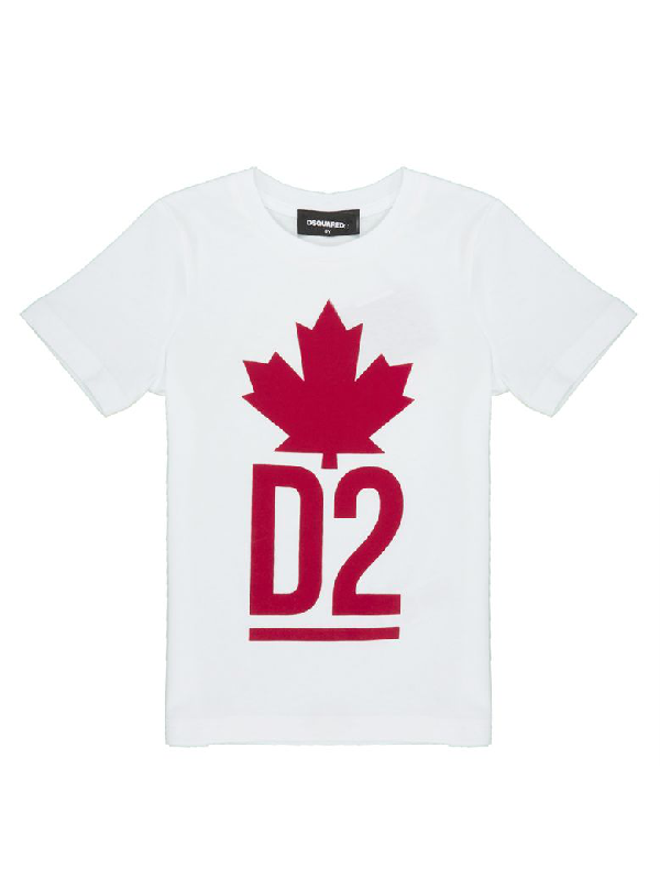 white dsquared t shirt red writing