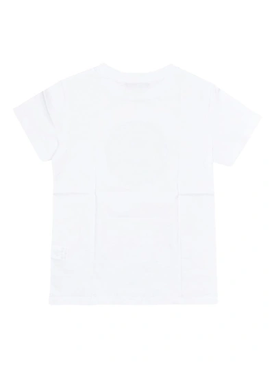 Shop Balmain Printed Short Sleeves T-shirt In White