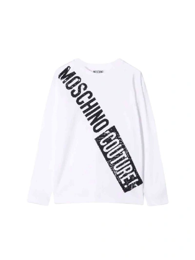 Shop Moschino Cotton Shirt In Bianco Ottico