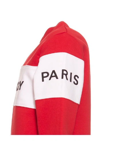 Shop Givenchy Logo Sweatshirt In Rosso Vivo