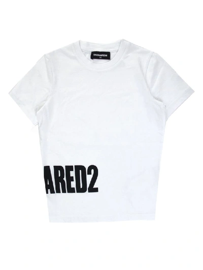 Shop Dsquared2 White Cotton Jersey T-shirt In Bianco