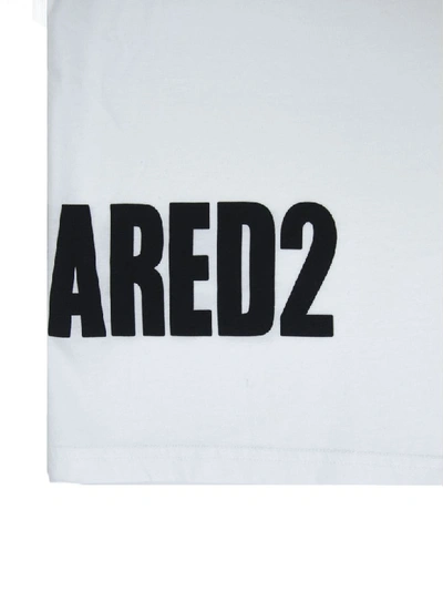 Shop Dsquared2 White Cotton Jersey T-shirt In Bianco