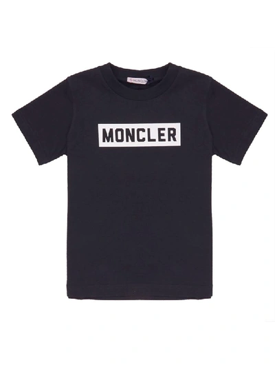 Shop Moncler Logo T-shirt In Black