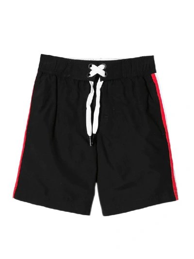 Shop Givenchy Black Swim Shorts In Nero