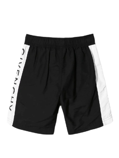 Shop Givenchy Black Swim Shorts In Nero