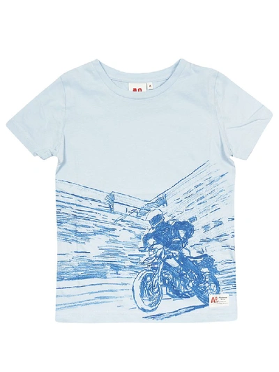 Shop Ao76 Printed T-shirt In Blue