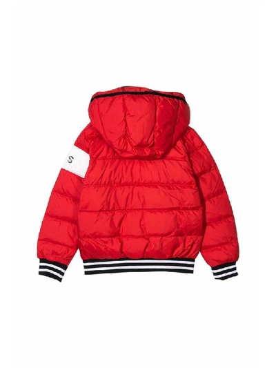 Shop Givenchy Hoodie Padded Jacket In Rosso