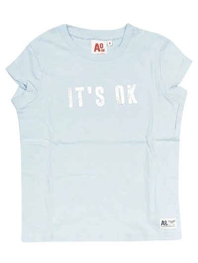 Shop Ao76 Its Ok Print T-shirt In Blue