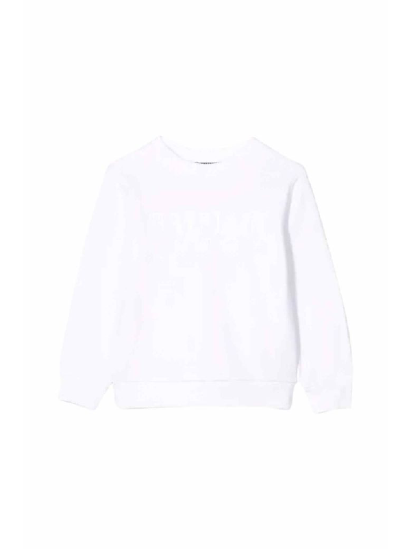 white hoodless sweatshirt