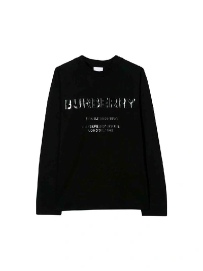 Shop Burberry Black Sweatshirt In Nero