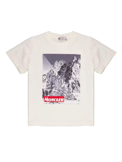 Shop Moncler Maglia T/shirt In Natural