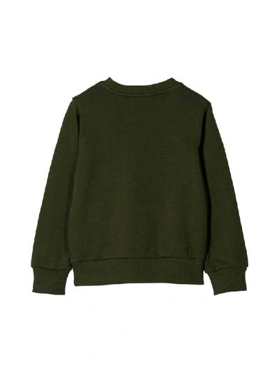 Shop Moncler Teen Green Military Sweater In Verde