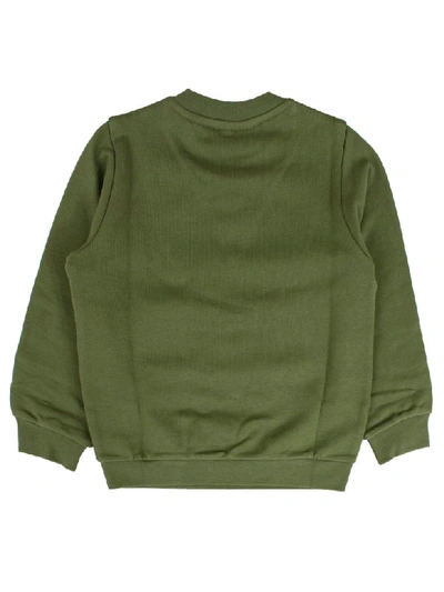 Shop Fendi Sweatshirt With Baby Logo In Green/yellow