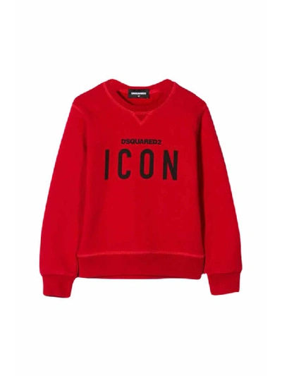 Shop Dsquared2 Cotton Sweatshirt In Rosso