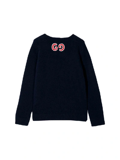 Shop Gucci Blue Sweater In Unica