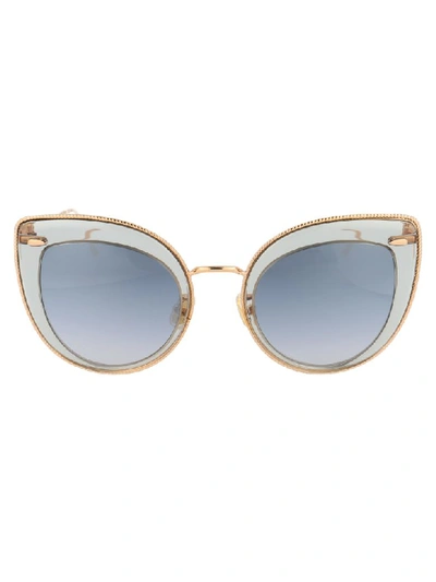 Shop Boucheron Sunglasses In Grey Gold Silver
