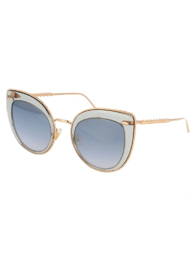 Shop Boucheron Sunglasses In Grey Gold Silver