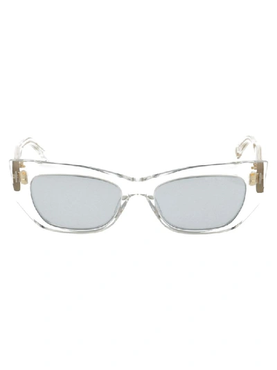 Shop Dita Sunglasses In Crystal Clear