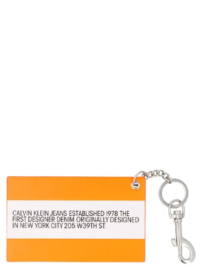 Shop Calvin Klein Keyring In Orange