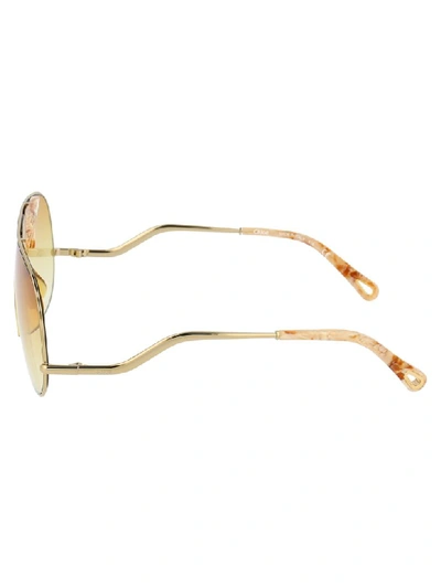 Shop Chloé Sunglasses In Gold Yellow