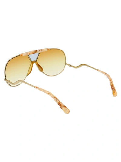 Shop Chloé Sunglasses In Gold Yellow