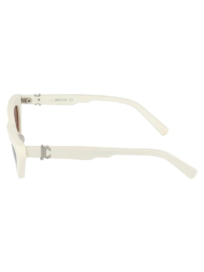 Shop Just Cavalli Sunglasses In Y White