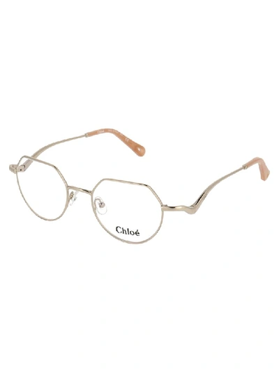Shop Chloé Glasses In Medium Gold