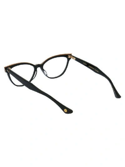 Shop Dita Eyewear In Black/rose Gold