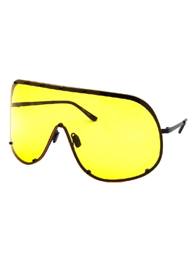 Shop Rick Owens Sunglasses In Black/yellow