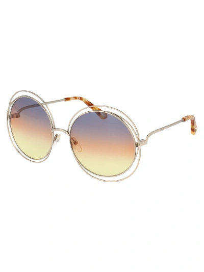 Shop Chloé Sunglasses In Gold Gradient